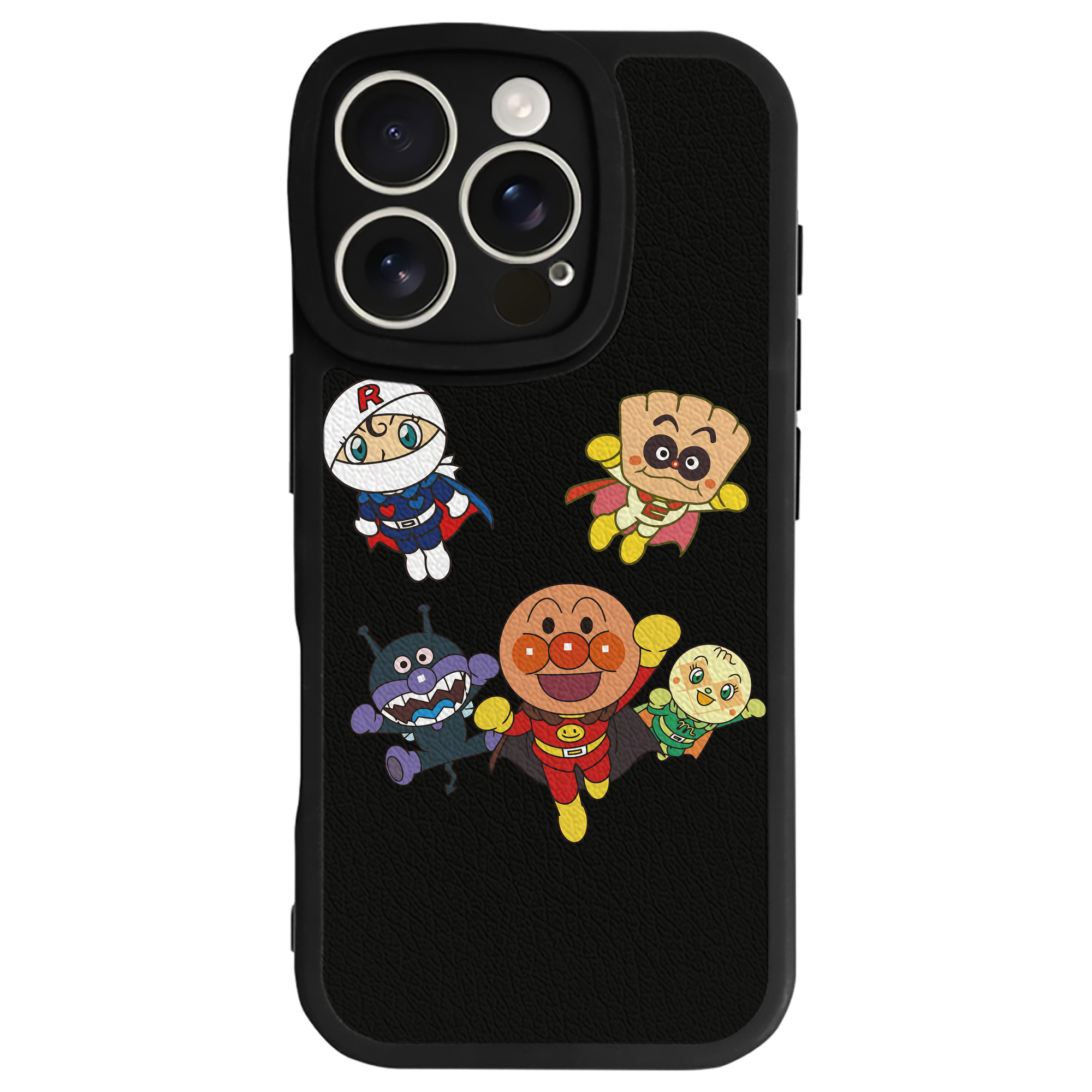 （画像用） アンパンマン Anpanman 【iPhone 16シリーズ対応】シリコンスマホケース（レザー調） 材質：シリコン